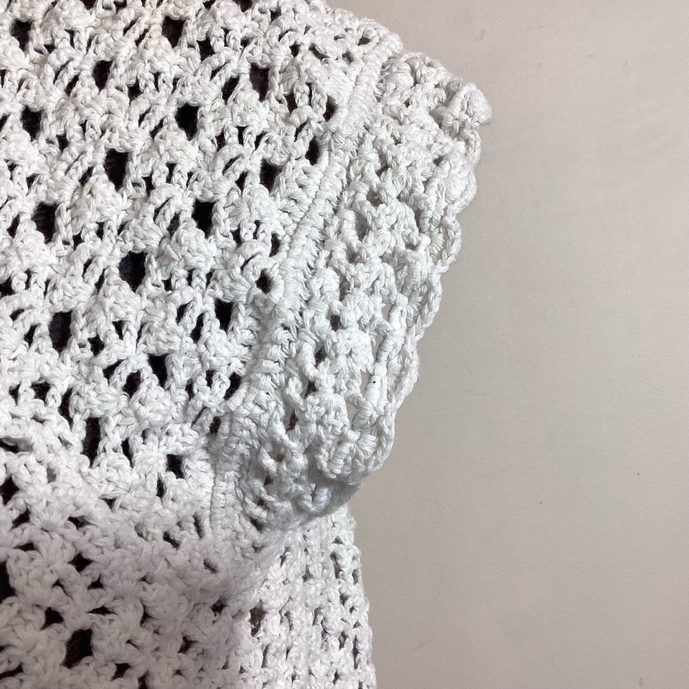 Dressbarn Y2K Crochet Lace Cropped Shrug Bolero Cardigan Vest 1X - Picture 9 of 13